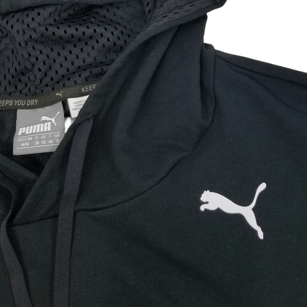 Puma Training Urban Cropped Hoodie Black and White Women's Size Medium - Picture 7 of 15
